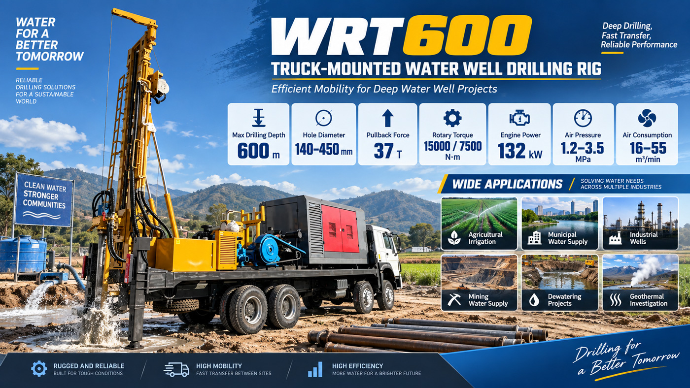 WRT600 车载式水井钻机